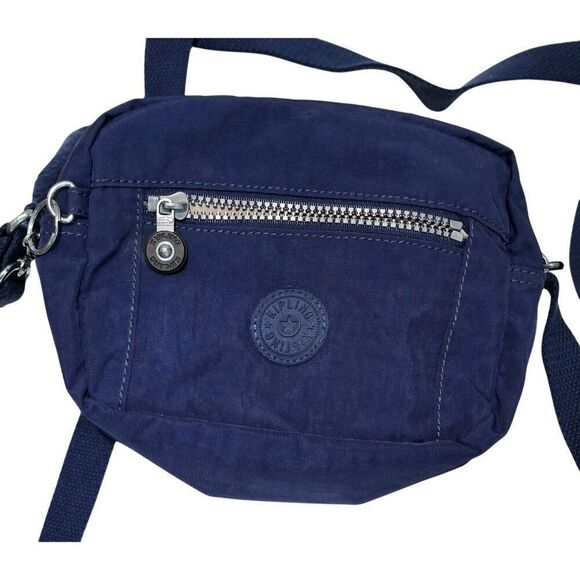 Kipling Navy Blue Crossbody Bag Adjustable Strap & Zippered Pockets Lightweight - Picture 2 of 7